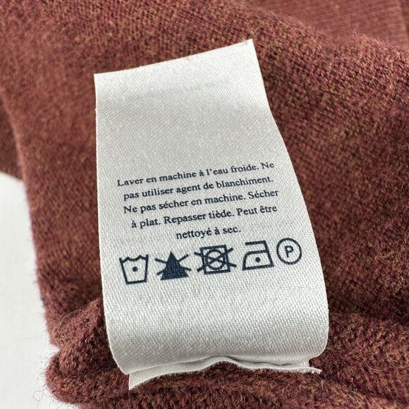 Fatherly Women's Brown Crewneck Cashmere Cotton Long Sleeve Knit Sweater S/C36.9 - Picture 9 of 13